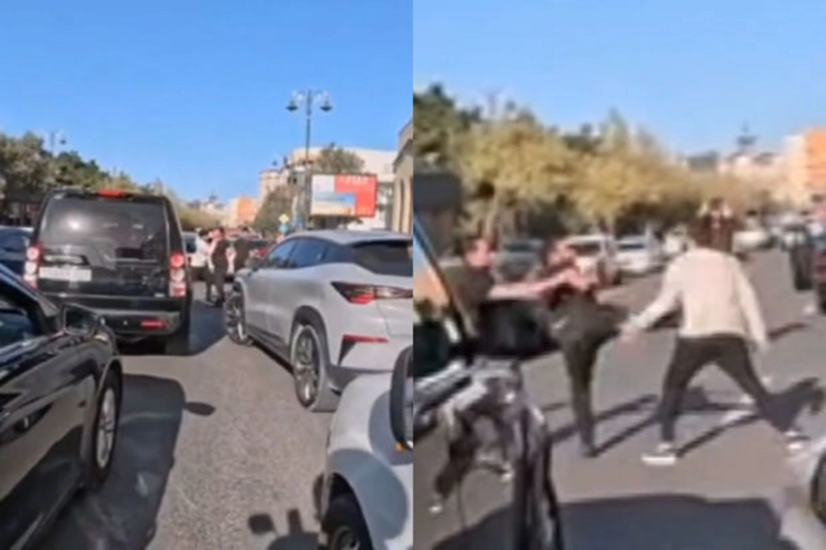 В Баку задержаны водители, устроившие драку посреди дороги - ВИДЕО